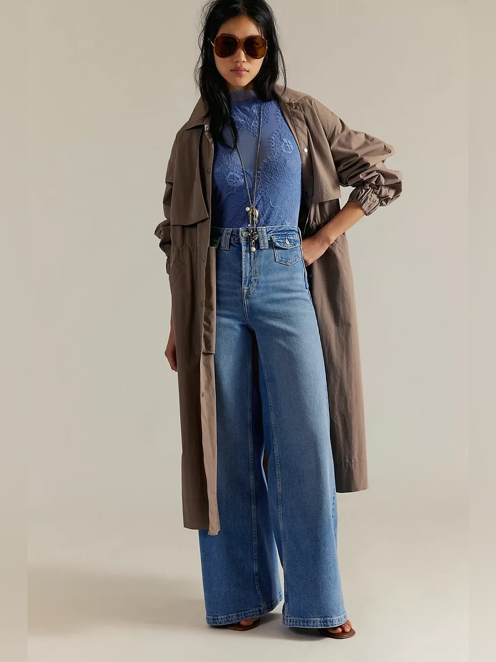 FREE PEOPLE WE THE FREE KELLEE HIGH RISE PALAZZO JEANS